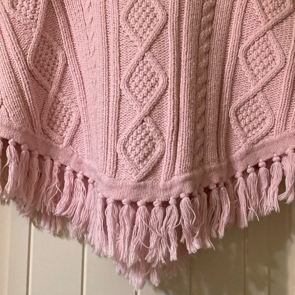 Girl’s Poncho Style Hooded Sweater - Picture 2 of 6